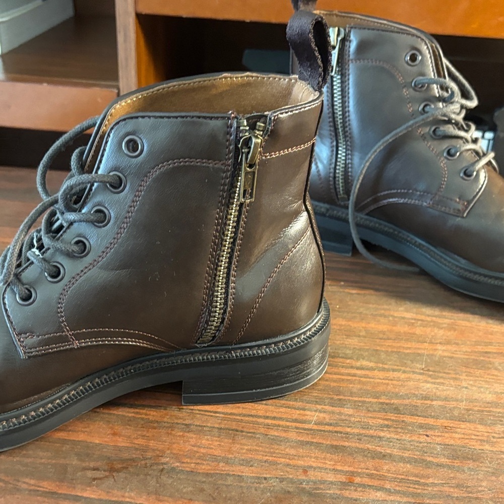 H&M Dark Brown Zip-up Ankle Boots - Picture 3 of 10